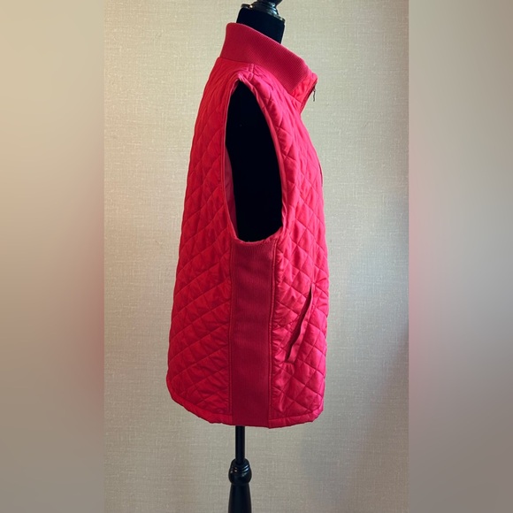 Bienzoe Red Quilted Casual Zip Vest XL Lightweight Packable Sleeveless Jacket - Picture 2 of 14